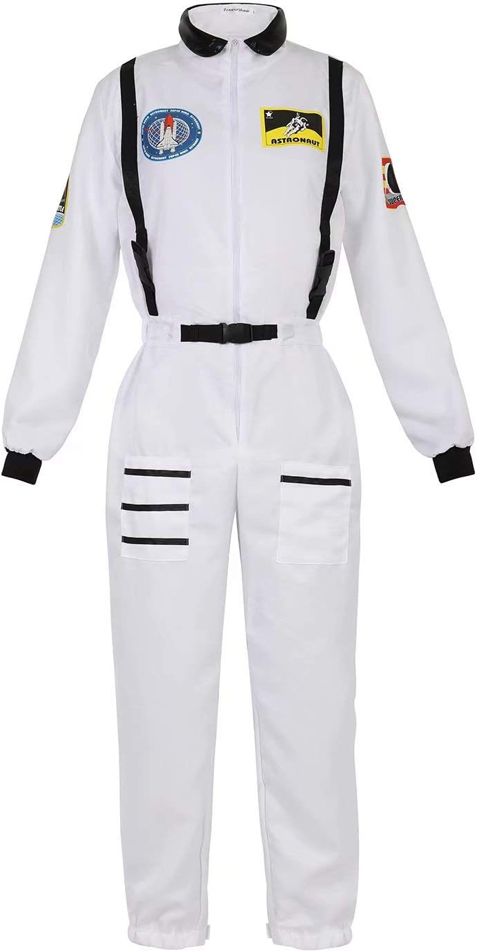 jutrisujo Astronaut Costume Adult for Women Cosplay Costumes Spaceman Jumpsuit Space Suit Halloween