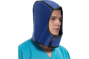 YTFLOT Upgrade 0.5mmpb Xray Lead Cap Thyroid Shield Collar Dental Lab Hat Radiation Protection Lightweight Xray Hood