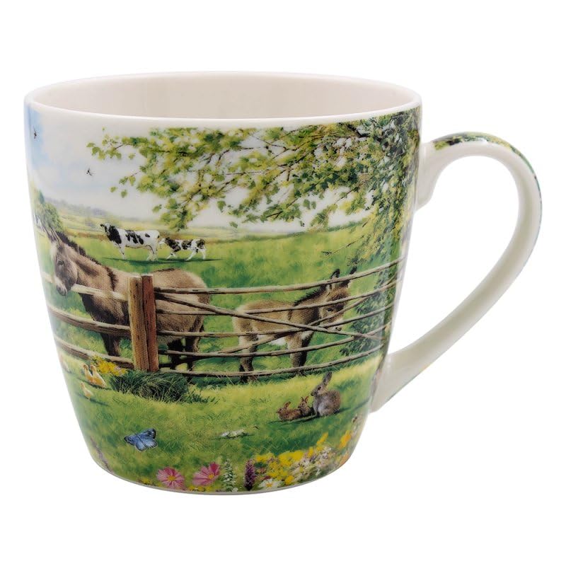 The Leonardo Collection Macneil Studios Donkey Breakfast Mug for Hot Drinks | Fine China Printed Coffee Cups for Kitchen & Home | Reusable Tea and Coffee Mugs for Every Occasion & All Type of Drinks