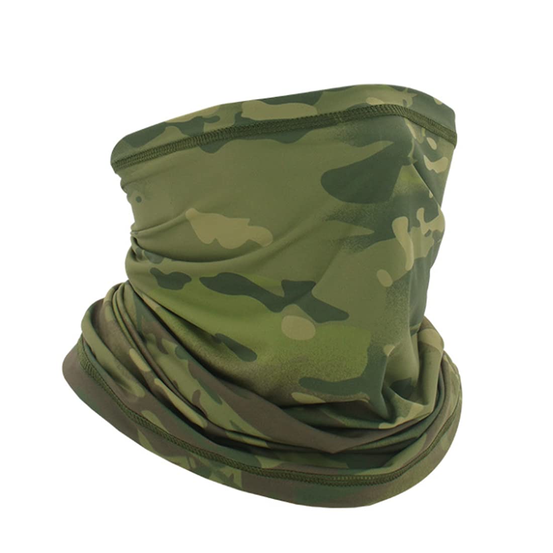 QMFIVE Tactical Camouflage Scarf, Men and Women Multi-purpose Military Headband Style Head Wrap Face Mesh Neckerchief for Combat,Hunting,Climbing,Hiking,Cycling Outdoor activity (B-WL)