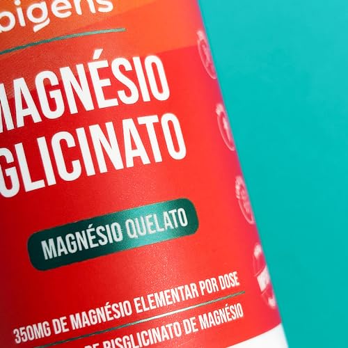 Magnésio Glicinato, Quelato, 350mg de magnésio elementar, 90 Cápsulas, Bigens (Kit 2)