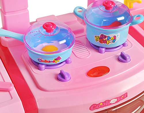 ISO TRADE Spielküche Kinderküche Küche Kinder Spielzeug Puppenküche +40 Zubehörteile 4689 – Bild 7