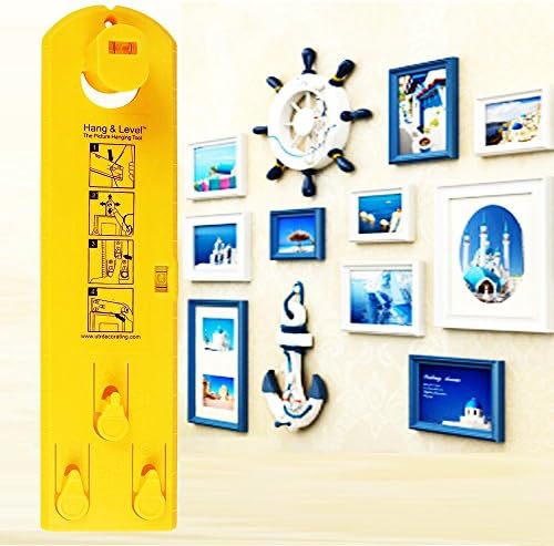 GG Life Suspension Measurement Marking Position Tool，Hang and Level Picture Hanging Tool and Horizontal Wall of the Roof, Perfect To Hang Pictures, Mirrors and Clocks, Yellow