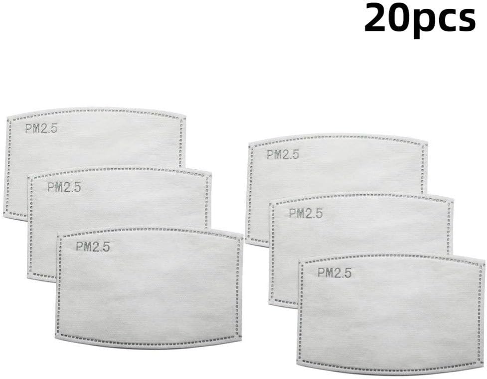 xxiaoTHAWxe 20Pcs Disposable Mouth Mask Inner Filter Pads Dust Proof Anti Haze Replacement Mask Filter Pad