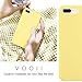 Vooii Compatible with iPhone 8 Plus Case, iPhone 7 Plus Case, Soft Silicone Gel Rubber Bumper, Microfiber Lining Hard Shell Shockproof Full Body Protective Cover Yellow