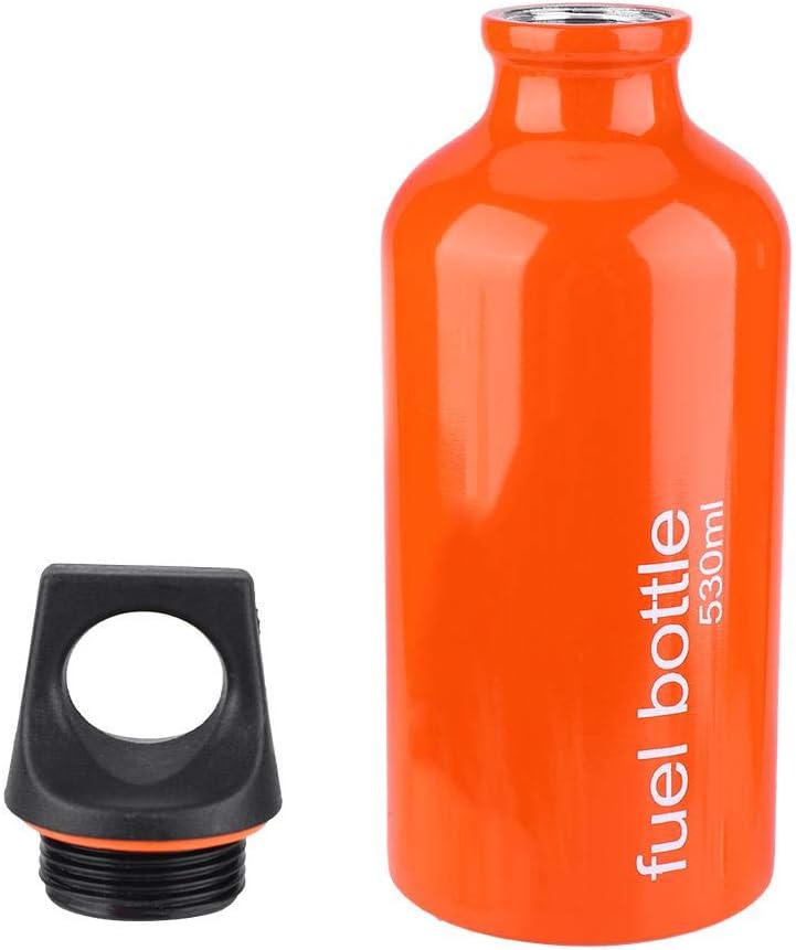 Camping Gas Stove Fuel Tank, 530ML Aluminium Stove Gas Tank Fuel Bottle Petrol Bottle Oil Storage Container for Outdoor Camping Hiking