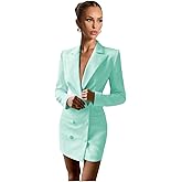 Blazer Dress for Women Sexy Elegant V Neck Blazer Dress Bodycon Long Sleeve Jacket Dresses Professional Outfits