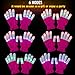 Amazer Led Gloves, Light Up Gloves for Kids and Adult Size,Finger Light Gloves for Birthday Gifts, Cool Toys for Boys Girls Glow in The Dark Gloves Light Up Party Favors-Magenta