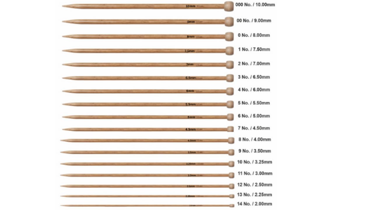 2 x 6mm Bamboo Straight Knitting Needles Single Pointed Knitting Needles for Beginners Professional, Warm Wooden Knitting Pins for Arthritic Hands, Bamboo Knitting Pins (2x6mm)