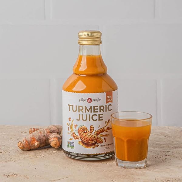 FIJI TURMERIC JUICE BY THE GINGER PEOPLE, 8 OZ GLASS BOTTLE (PACK OF 1)