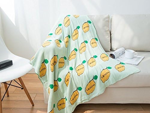 MZPRIDE Cute Lemon Blanket Knitted Blanket Green