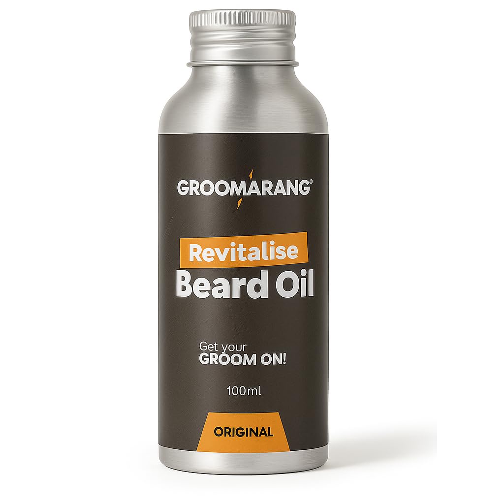 Groomarang Revitalise Beard Oil 100ml | Moisturiser & Conditioner For Soft Bearded Hair | 100% Natural, Vegan And Organic | Perfect Gifts For Him