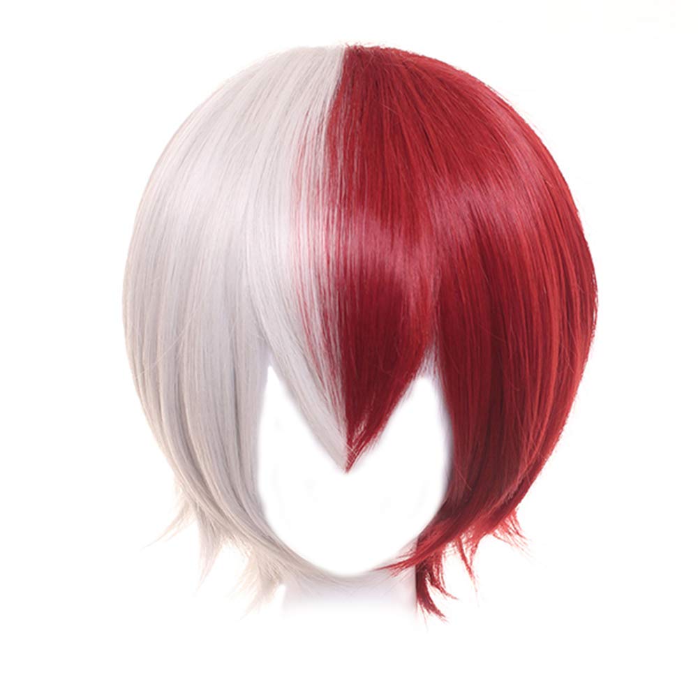 OSIAS Anime Cosplay Wig, Halloween Wig, with Free Wig Cap (Todoroki Shouto)