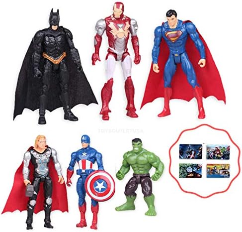 Avengers 6PCS Toy Play Figures Set | Cake Topper | Bonus Sticker Included ToysoutletUSA
