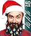40pcs Christmas Beard Lights Ornaments Glitter Kit 2020 with Jewelry Baubles Beads, Bells, Light Up Bulbs, Best Gifts for Men Women Kids Hair Decoration, Funny Ugly Xmas Sweater Party Accessories