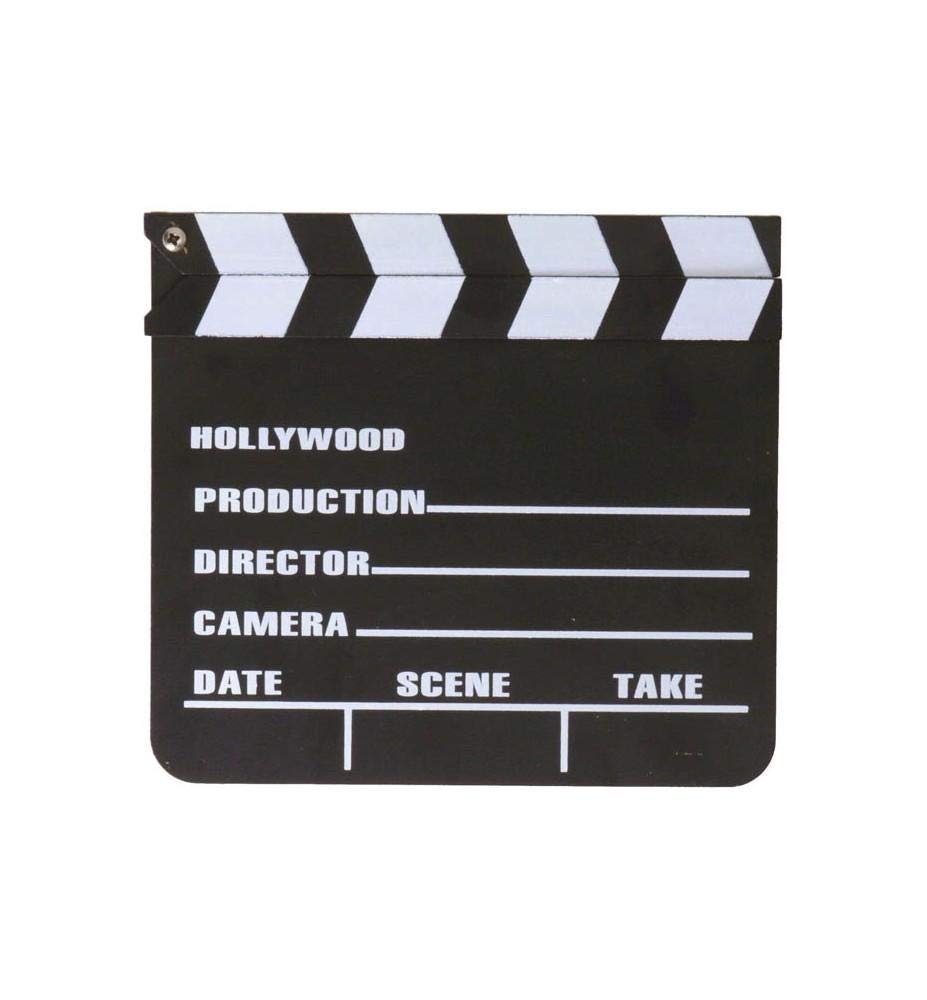 Krüger&Gregoriades Cinema Clap Black and White 18 x 20 cm