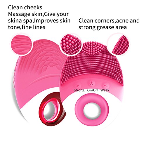 image for Senders Sonic Facial Brush, Silicon Face Brush Vibrating Waterproof Cl