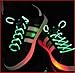 Green LED Shoelaces Light up Laces