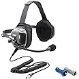 Rugged Radios Behind The Head Ultimate Headset for Stereo and Off Road Intercoms with Noise Cancelling Microphone and Offroad/STX Adaptors