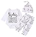 Newborn Suit For Baby Shower Deer Print Long Sleeve Romper+Long Pants+Hat (3-6months, Man),6M