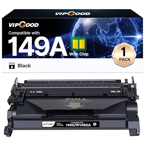 VIPGOOD 149A W1490A with Chip Toner Compatible for HP 149A W1490A Toner Cartridges Compatible for HP Laserjet Pro 4002dn 4002dw MFP 4102fdw 4102dw 4102fdn 4002d (1 Black)