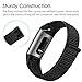 Fintie Fitbit Charge 3 Bands [Large], Replacement Accessory Strap Wristbands Women Men for Fitbit Charge 3 & Charge 3 SE Fitness Tracker, Black