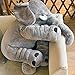ECEJIX Big XL Stuffed Elephant Plush Toy Grey Stuffed Animal Durable Elephant Plush Toy Large Soft Toy Gifts for Kids 24 Inches 2 lbs