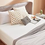 Bedsure Super King Fitted Sheet Deep Pocket 16 Inches 180x200 White view 7