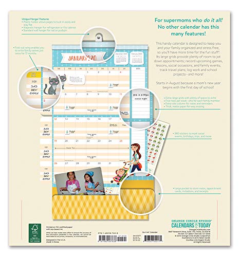 Orange Circle Studio 2020 Do It All Magnetic Wall Calendar, Moms Do It All - Thumbnail 6