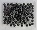 Moore Push-Pin *107 Map Tacks, Black, 100 Tacks