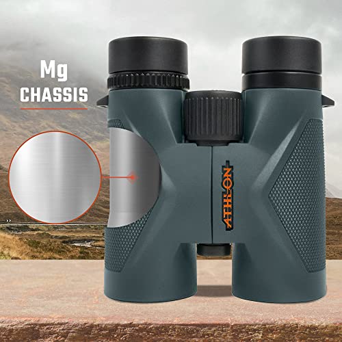 Athlon Optics 8x42 Midas UHD Gray Binoculars with ED Glass for Adults