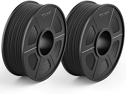 TOTALPACK 3D ABS 1.75mm Printing Filament For 3D Printers-Universal, Low Warp &amp; Easy To Print Thermoplastic Filament, Dimensional Accuracy +/-0.02mm, Perfect For Beginners &amp; Pros-1kg Spool, Black-2 Pk