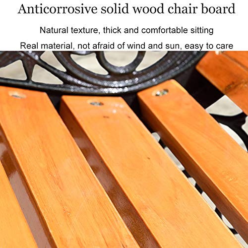 Household items Gartenbank Massivholztisch und Stuhlkombination, Hartholzhausbalkon-Parkbank im Freien, Wetterfester… – Bild 5