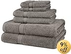 Pinzon 6-Piece Egyptian Cotton Towel Set - Grey
