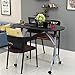 Giantex Portable & Foldable Manicure Nail Table Station, Nails Desk Spa Beauty Salon Technician Equipment w/Wrist Pad&Large Drawer, Free Carrying Case, Nail Workstation 27 Inches Height, Black