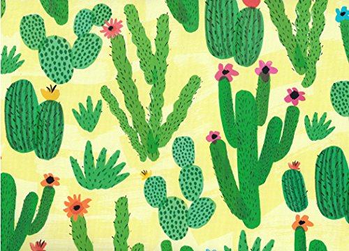 Cactus Field Rolled Gift Wrap Paper 2 Sheets of 19.5 in x 27.5 in Heavy Weight Paper