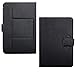 eTopxizu Keyboard Case for 7-8 Inch Universal Tablet,2-in-1 Wireless Detachable Removable Bluetooth Keyboard Leather Travel Windows Android iOS Carrying Cases Cover Holder Folio+Stand(Black)