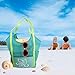 Summer Tote Bag Set by Rayan Deluxe – Medium Size Mesh and Waterproof Neoprene Swimming Bag – Travel Beach Bag with Zipper Pockets – Pool Bag for Women and Girls