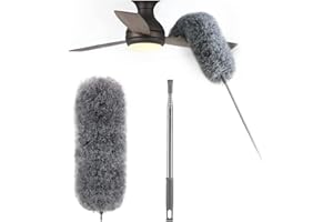 YVYV Microfiber Feather Duster - an 100 inch Extendable and Bendable Long Handle Dusters for Dust and Cobweb Cleaning All-Round Home Cleaning