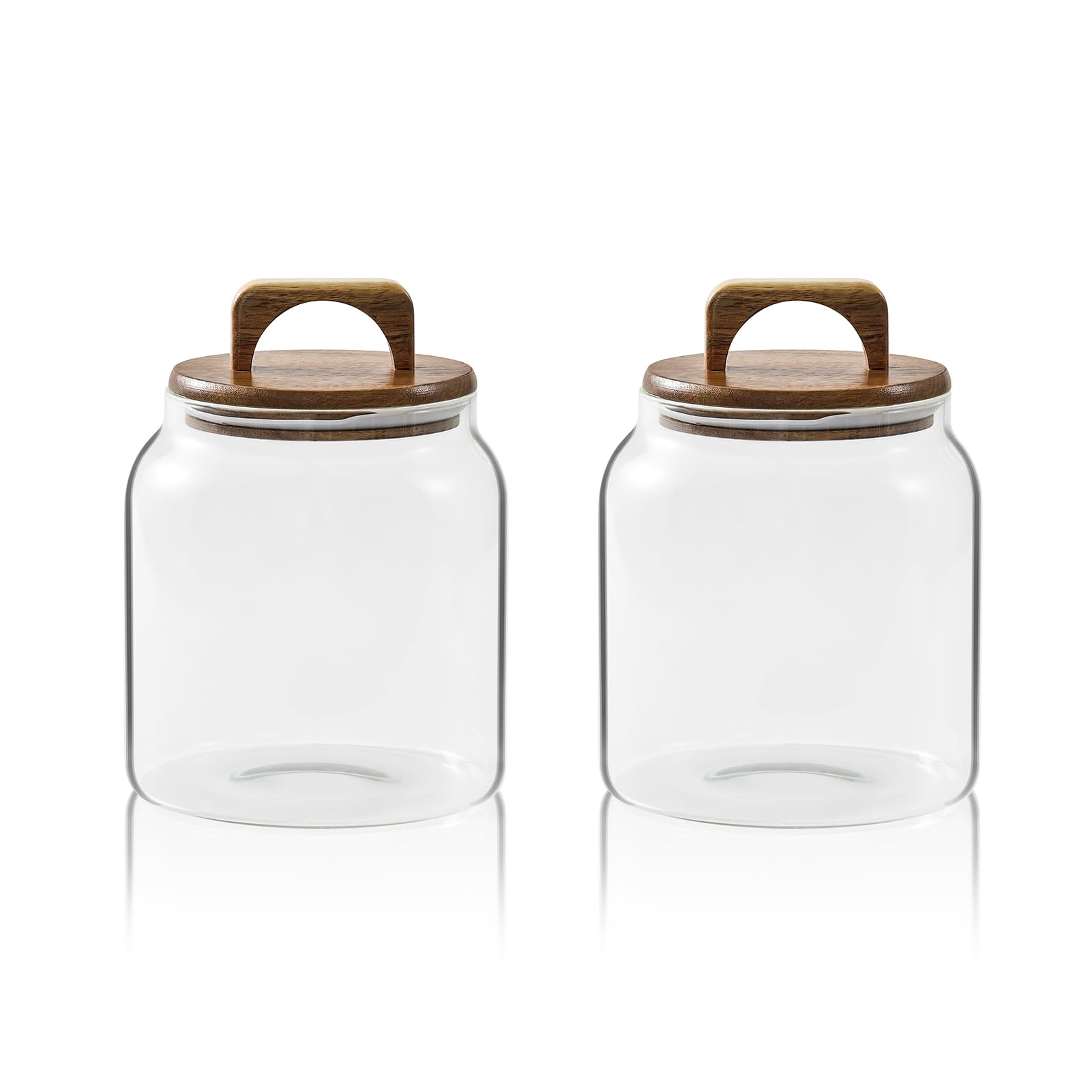 Photo 1 of Sweejar Glass Jars for Laundry Room Organization, Half-Gallon Laundry Pods Container, Glass Food Storage Jars with Airtight Lid, 2 Pack, Hand Lid