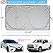 Windshield Sun Shade SUV Car Size Chart with Your Vehicle Universal Quality-210T Keep Vehicle Accessories Cool UV Sun and Heat Reflector Sunshade (Large)