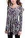 BAISHENGGT Women's Paisley Printed Handkerchief Hem Tunic Top X-Large Purple