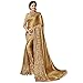 MOHIT CREATIONS Weddingwear Designer Saree with Unstitched Blouse (Golden)