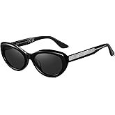 DUCO Vintage Cat Eye Sunglasses for Women Retro Oval Polarized Sun Glasses Fashion narrow 90s UV Protection Shades DC2362
