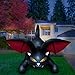Holidayana Halloween Inflatable Giant 8 Ft Spooky Cat Bat Wings Featuring Lighted Interior, Inflatable Decoration Built in Fan Anchor Ropes