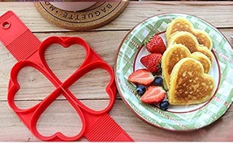 Surenhap Spiegelei Omeletts Form Spiegeleiform mit 4 Glätten Pfannkuchenform für Bratpfanne Eierformer Pfannkuchen