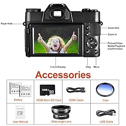 4K Digital Vlogging Camera for YouTube Autofocus
