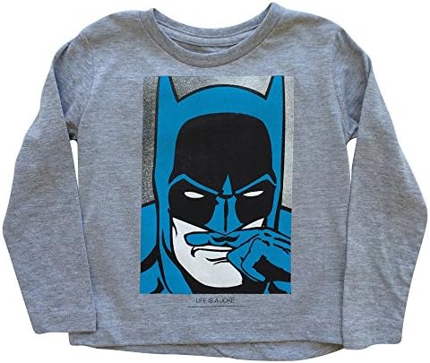 Boys Batman Long Sleeve Shirt Grey (4)