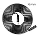 Ganewry 10 Feet 2.1mm x 5.5mm DC 12 Volt Power Supply Extension Cable for IP Camera or CCTV Camera, 24AWG, Male to Female(Black)