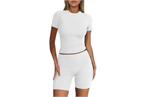 Ruziyoog Womens 2 Piece Lounge Sets Casual Summer Workout Short Matching Clothing Sets Going Out Two Piece Outfits Yoga Gym